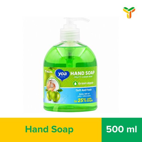 YOA HAND SOAP GREEN APPLE BOTOL 500ML