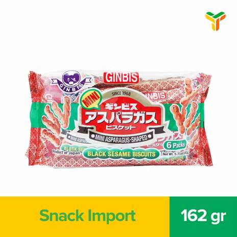 GINBIS MINI ASPRGS BLK SESAME BISCUITS 162G