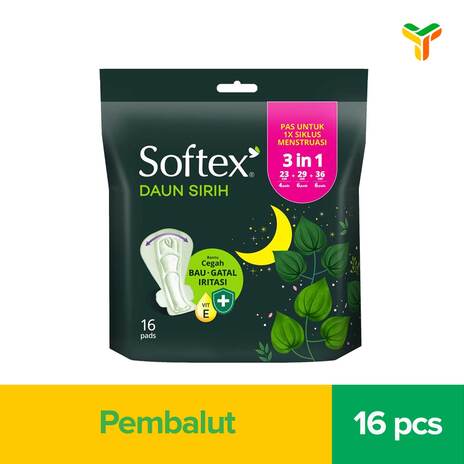 SOFTEX DAUN SIRIH 3 IN 1 16S _1C24P