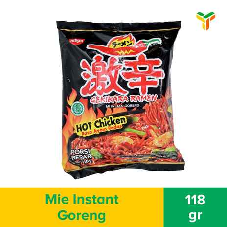 Nissin Gekikara Ramen Goreng Pedas 120gr (1c= 30pcs)