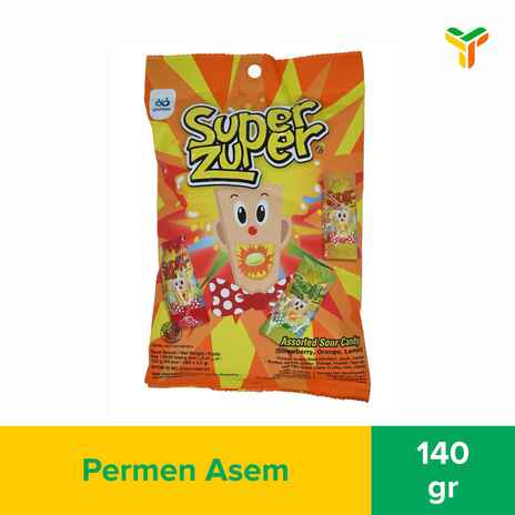 SUPER ZUPER ASSORTED SOUR CANDY 140G