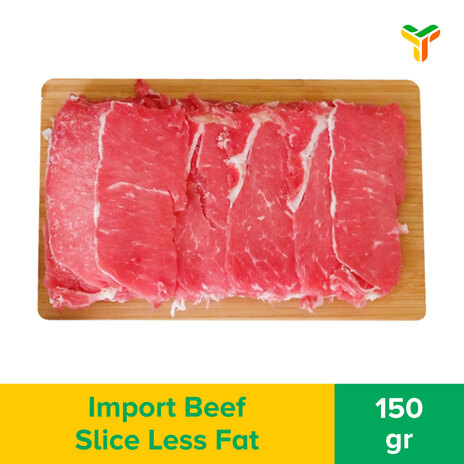 IMPORT BEEF SLICE LESS FAT 150GR