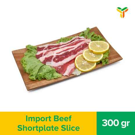 IMPORT BEEF SHORTPLATE SLICE 300GR