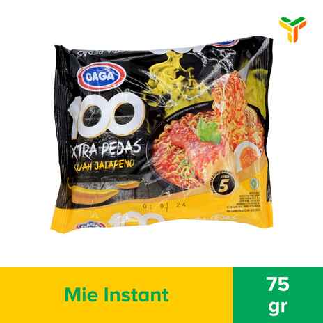 GAGA 100 EXTRA PEDAS KUAH JALAPENO 75G_1C40P
