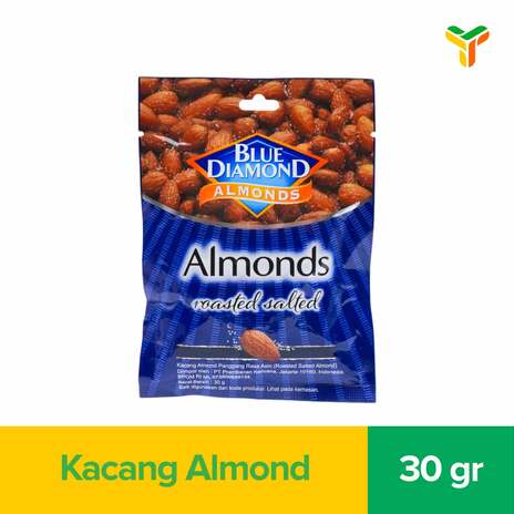 BLUE DIAMOND ROASTED ALMONDS SALTED 30G_1C48P