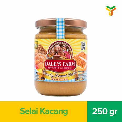 DALES FARM CRUNCHY PEANUT BUTTER 250G