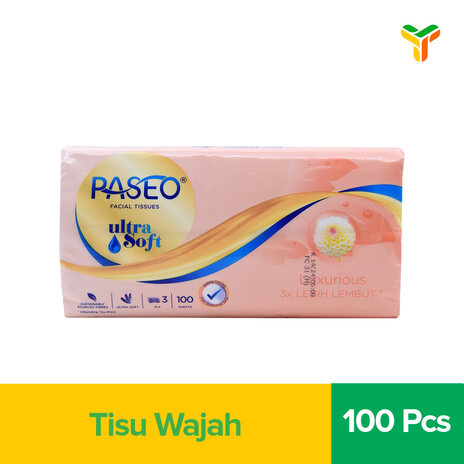 PASEO FACIAL TISSUE ULTRA SOFT 3PLY 100S