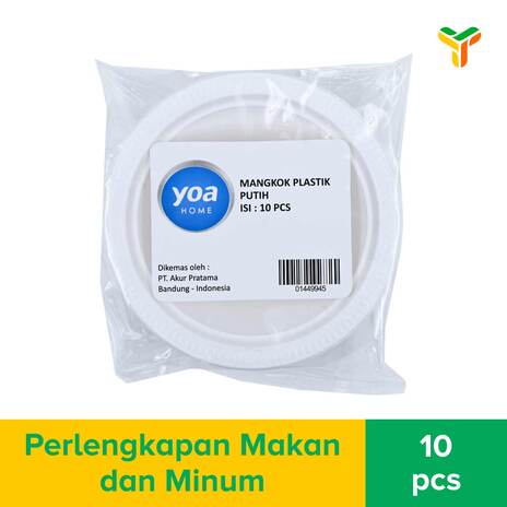 YOA MANGKOK PLASTIK PUTIH 10S_1B200P