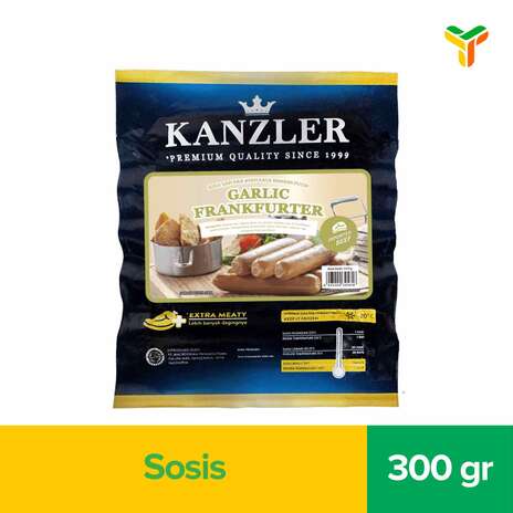 KANZLER GARLIC FRANKFURTER 300GR C20