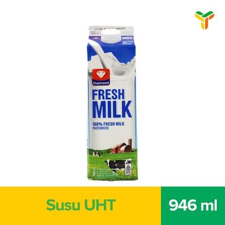 DIAMOND FRESH MILK PLAIN 946ML (C12)