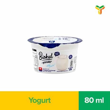 BIOKUL STIRRED PLAIN YOGHURT 80ML (C24)