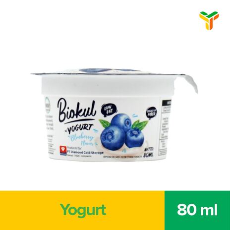 BIOKUL STIRRED BLUEBERRY YOGHURT 80ML  (C24)