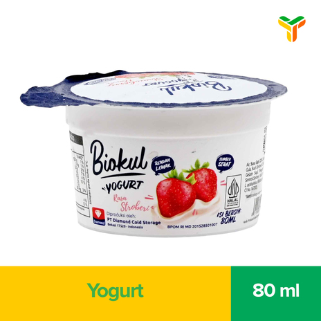BIOKUL STIRRED STRAWBERRY YOGHURT 80ML  (C24)