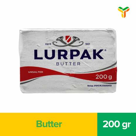 LURPAK UNSALTED LACTIC BUTTER 82% 200GR