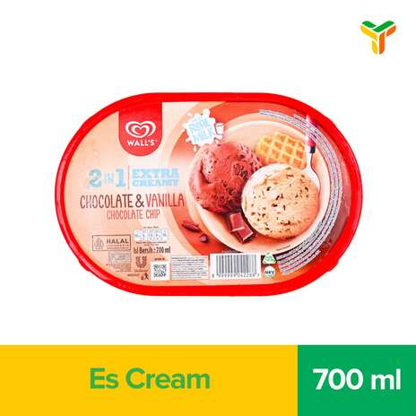 WALLS CHOCOLATE & VANILLA CHIP 700ML (C6)