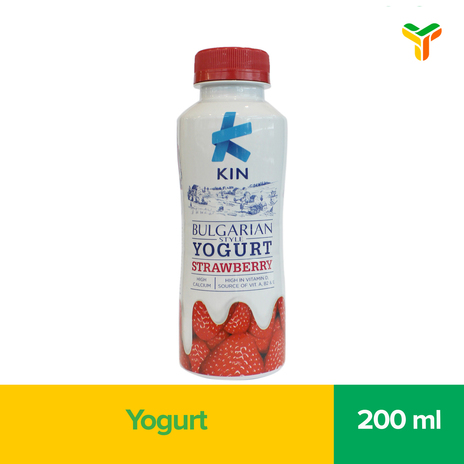 KIN BULGARIAN YOGURT STRAWBERRY 200ML C24