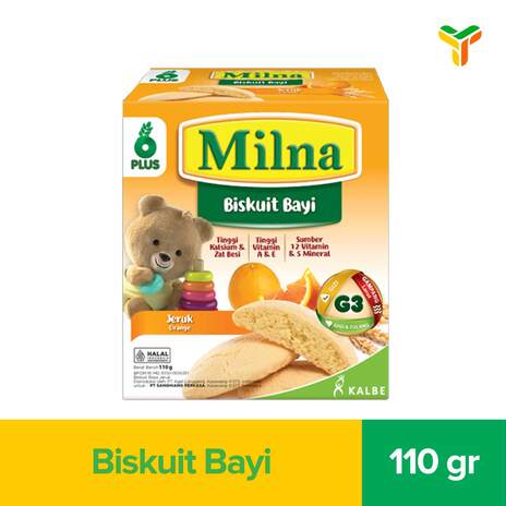 MILNA BISCUIT 6PLUS JERUK 130G