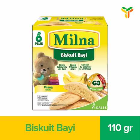 MILNA BISCUIT 6PLUS PISANG 130G