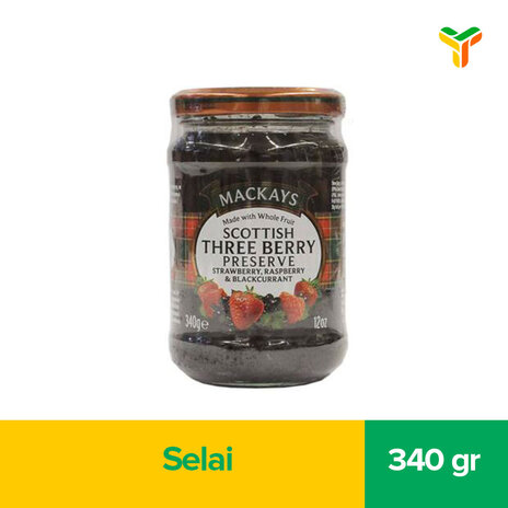 MACKAYS SCOTTISH THREE BERRY PRESERVE 340G