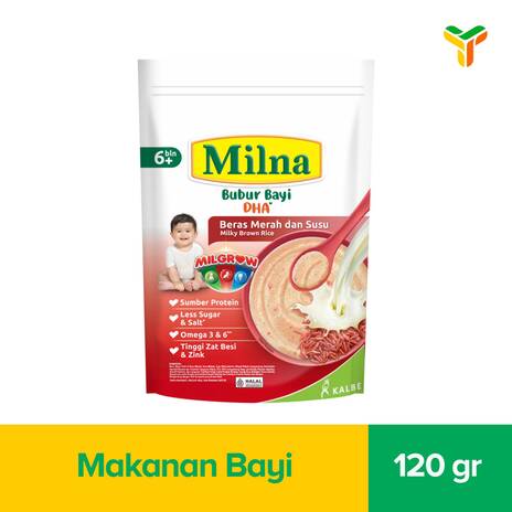 MILNA BUBUR 6PLUS BERAS MERAH PISANG 120G