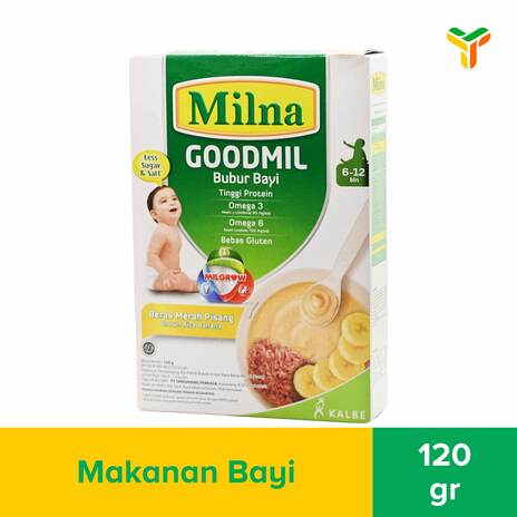 MILNA BUBUR 6PLUS BERAS MERAH PISANG 120G