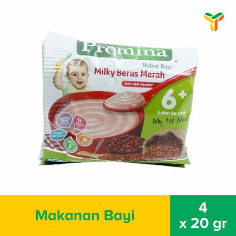 PROMINA 6PLUS MILKY BERAS MERAH 4X20G_1C20BD