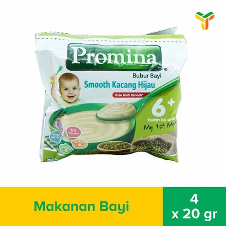 PROMINA 6PLUS SMOOTH KACANG HIJAU 4X20G_1C20BD