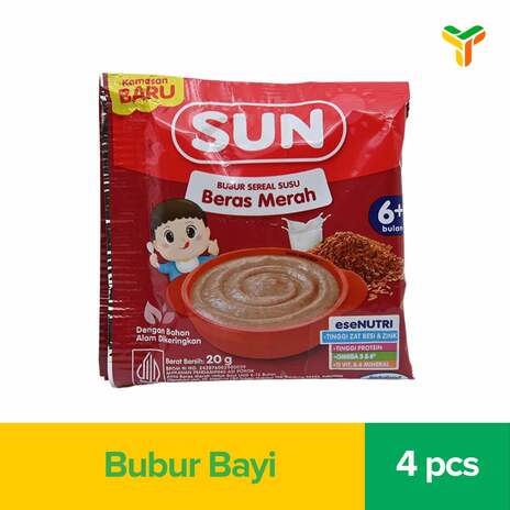 SUN CEREAL BERAS MERAH SACHET 4X20G_1C20BD