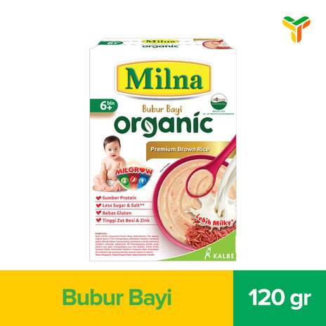 MILNA BUBUR ORGANIK 6PLUS BERAS MERAH 120G