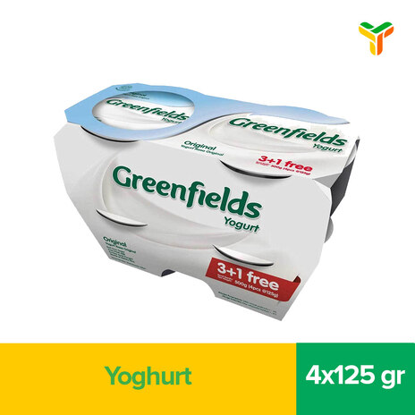 GREENFIELDS YOGURT ORIGINAL MULTIPACK 4X125GR (C3)
