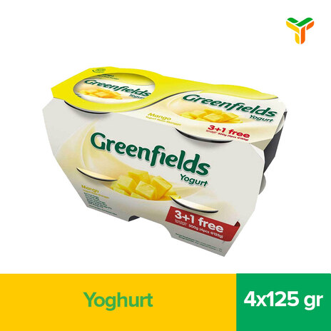 GREENFIELDS YOGURT MANGGA MULTIPACK 4X125GR (C3)