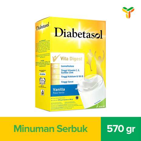Diabetasol Susu Untuk Penderita Diabetes Rasa Vanilla 600 Gr