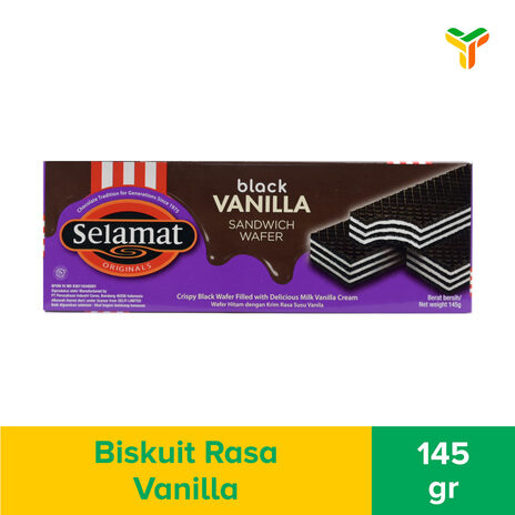 SELAMAT WAFER BLACK VANILLA 145 GR _1C24P