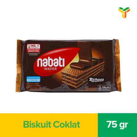 Richoco Wafer Krim Coklat Keju 75g  (1c = 36pcs)