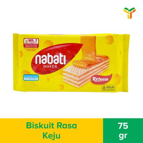 Richeese Wafer Krim Keju75g  (1c = 36 Pcs)