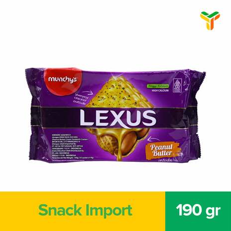 MUNCHYS LEXUS PEANUT SANDWICH190G
