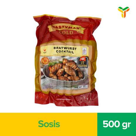 TASTY MAX BRATWURST COCKTAIL 25S 500GR C15
