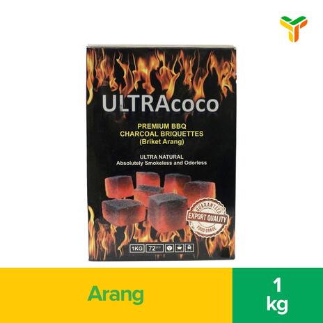 ULTRA COCO CHARCOAL BRIQUETTES 1KG 72 P
