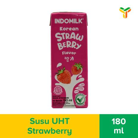 INDOMILK KOREAN STRAWBERRY UHT 180ML_1C30P