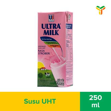 ULTRA MILK STRAWBERRY 250 ML (1C = 24 PCS )