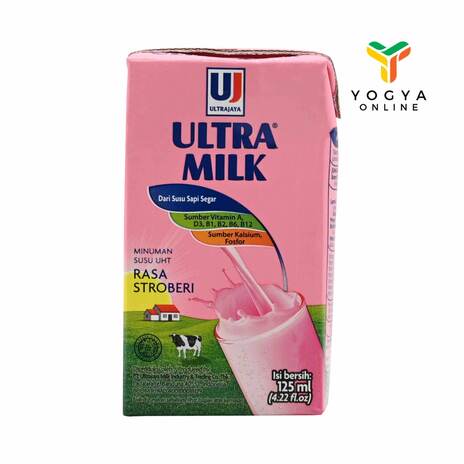 ULTRA MILK STRAWBERRY 125ML (1C=40PCS)