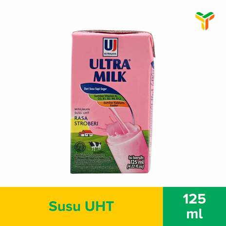 ULTRA MILK STRAWBERRY 125ML (1C=40PCS)