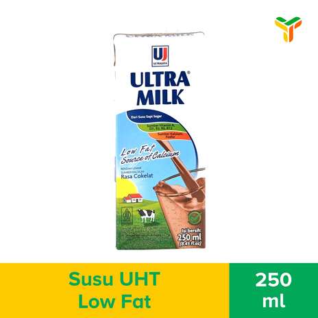 ULTRA MILK LOWFAT CHOCOLATE 250 ML (1C = 24 PCS)