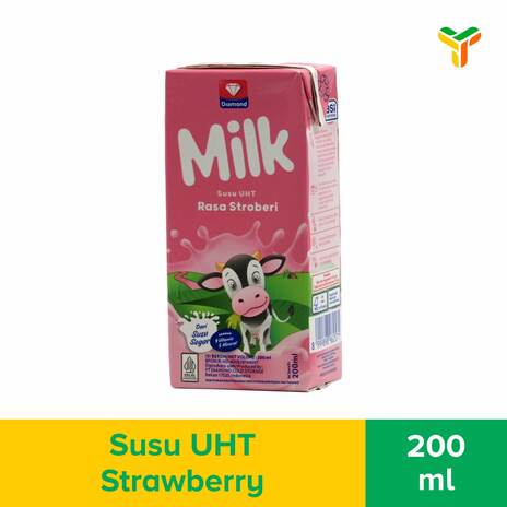 DIAMOND UHT STRAWBERRY 200ML