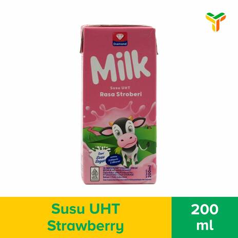 DIAMOND UHT STRAWBERRY 200ML_1C24P