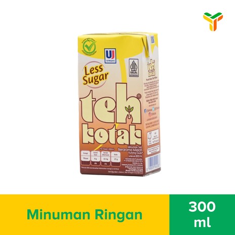 ULTRA TEH KOTAK LESS SUGAR 300 ML