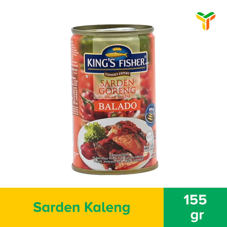 KINGS FISHER SARDEN GORENG BALADO 155G_1C50P