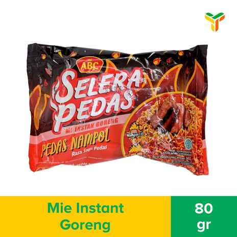 Abc Mie Selera Pedas Goreng Pedas Nampol 80g_1c40p