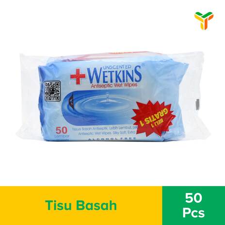 WETKINS BABY WIPES BLUE 50S BANDED