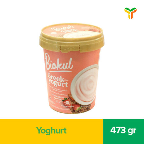 BIOKUL YOGURT GREEK STRAWBERRY 473GR (C6)